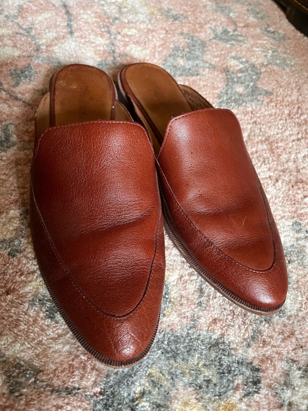 Women’s Madewell Brown Leather Slip-On Mules Size 8